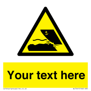 Custom Warning submerged objects in watercraft areas